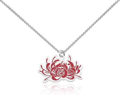 WUSUANED Red Flowering Necklace Herb Jewelry Re d Spider Lily Gift Flower Lover Gift in Kuwait