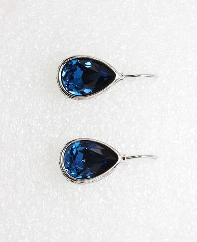 Faship Gorgeous Teardrop Rhinestone Crystal Dangling Hoop Earrings in Kuwait