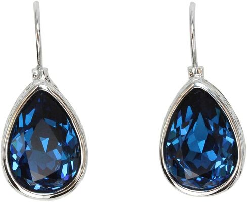 Faship Gorgeous Teardrop Rhinestone Crystal Dangling Hoop Earrings in Kuwait