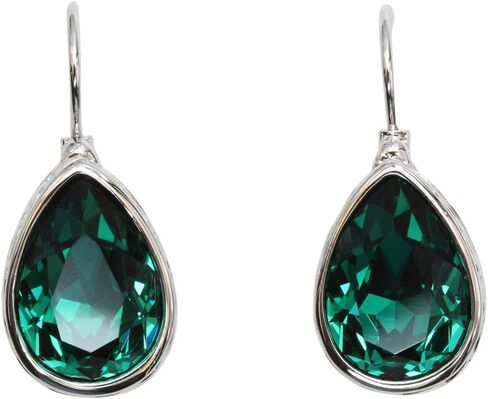Faship Gorgeous Teardrop Rhinestone Crystal Dangling Hoop Earrings in Kuwait