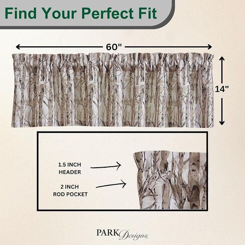 Park Designs Birch Forest Valance 14" L in Kuwait