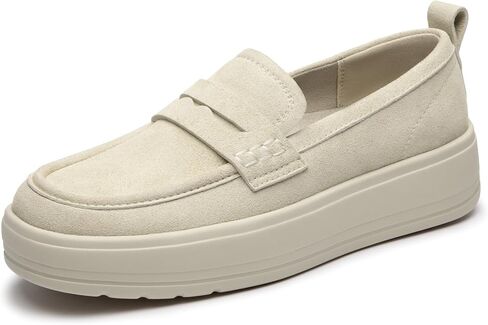 Rihero Loafers for Women Comfortable Slip On Shoes Business Casual Platform Loafers for Work Fall Walking in Saudi Arabia