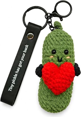 Emotional Healing Crochet Keychain for Women, Handmade Positive Bag Charm & Backpack Pendant, Funny Motivational Gift in Saudi Arabia