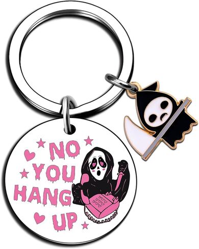 Halloween Gifts for Women Men Teens Ghostface Keychain Ghostface Scream Merch Horror Movie Gifts Skull Accessories Witchy Stuff Pink Horror Gift Boo Baskets Ideas Spooky Basket Stuffers in Saudi Arabia