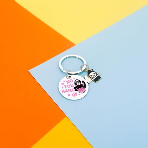 Halloween Gifts for Women Men Teens Ghostface Keychain Ghostface Scream Merch Horror Movie Gifts Skull Accessories Witchy Stuff Pink Horror Gift Boo Baskets Ideas Spooky Basket Stuffers in Saudi Arabia