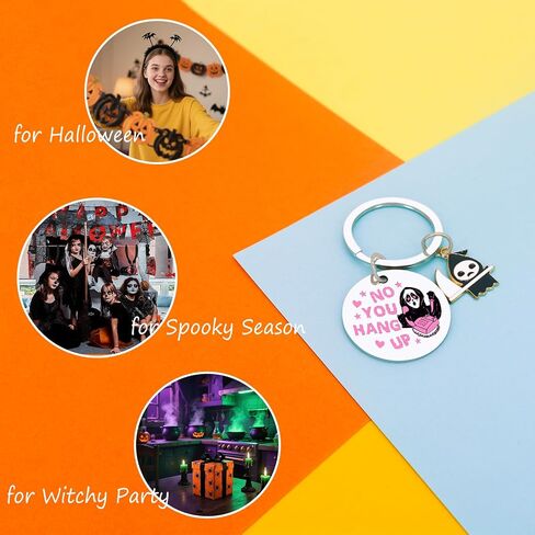 Halloween Gifts for Women Men Teens Ghostface Keychain Ghostface Scream Merch Horror Movie Gifts Skull Accessories Witchy Stuff Pink Horror Gift Boo Baskets Ideas Spooky Basket Stuffers in Saudi Arabia