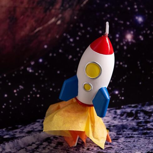 Rocket Birthday Candle Cake Topper in Saudi Arabia