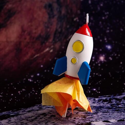 Rocket Birthday Candle Cake Topper in Saudi Arabia