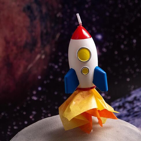 Rocket Birthday Candle Cake Topper in Saudi Arabia