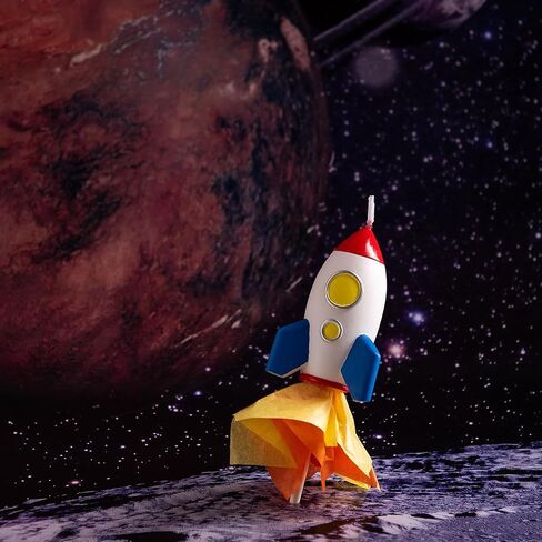 Rocket Birthday Candle Cake Topper in Saudi Arabia