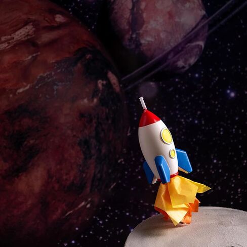 Rocket Birthday Candle Cake Topper in Saudi Arabia