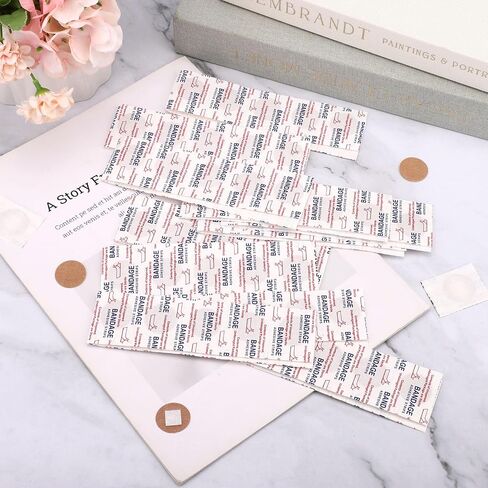 120pcs Round Bandages, 25mm/0.98in Elastic Fabric Round Spot Adhesive Bandage Skin Friendly for Nose Hands Face & Sensitive Skin in Kuwait