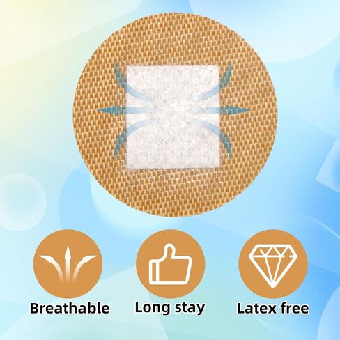 120pcs Round Bandages, 25mm/0.98in Elastic Fabric Round Spot Adhesive Bandage Skin Friendly for Nose Hands Face & Sensitive Skin in Kuwait