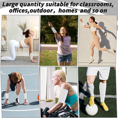 120 Pack White Vet Wrap Cohesive Bandage, 2 Inch x 5 Yards Self Adhesive Elastic Wrap Bulk, Breathable Bandage Tape for Dogs, Pets, Horses, Sports, Wrist, Ankle & First Aid in Kuwait