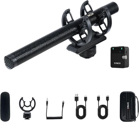 SYNCO Condenser Shotgun Microphone, Mic D1 Video Camera XLR Shotgun Microphone for DSLR Camera Camcorder, Super Cardioid Directional Mic in Saudi Arabia