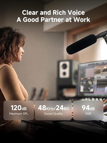 SYNCO Condenser Shotgun Microphone, Mic D1 Video Camera XLR Shotgun Microphone for DSLR Camera Camcorder, Super Cardioid Directional Mic in Saudi Arabia