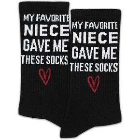 My Favorite Niece Gave Me These Socks, Funny Gifts from Niece, Gifts for Uncle, Aunt, Family, Novelty Socks, Favors for Birthday, Thanksgiving, Christmas, etc. (115) in Saudi Arabia