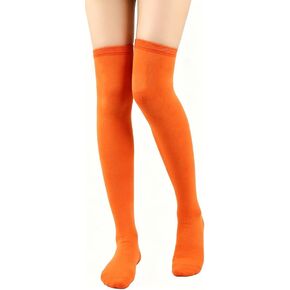 FGSS Women's Knee Long High Socks - Over-Knee Thigh High-Socks Solid Color Tube Socks for Festive Party Outdoor Hosiery in Saudi Arabia