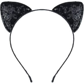 Glitter Cat Ears Headband Halloween Holiday Cosplay Party Costume Hair Accessories in Saudi Arabia