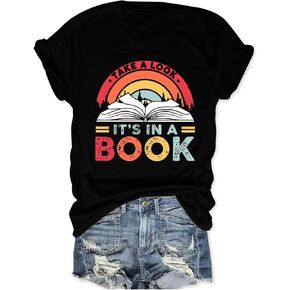 Books Shirts for Women Take a Look It's in a Book Reading Graphic T-Shirt in Saudi Arabia