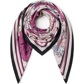 Wool Feel Square Scarf Wrap - Featherlight & Wrinkle-Free, 35"x35" Shawl for Travel & Office. Ready-to-Gift. in Saudi Arabia