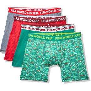 FIFA Men's Amazon Exclusive World Cup 4-pack Athletic Boxer Briefs for Usa, Mexico & Argentina in Saudi Arabia