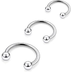 Hypoallergenic Titanium Horseshoe Nose Ring Septum Ring for Women Men Nose Ring Hoop for Helix Daith Cartilage Tragus Eyebrow Body Piercing Jewelry 8mm 10mm 12mm 20G 18G 16G in Saudi Arabia