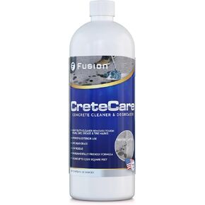 Fusion CreteCare: The Ultimate Concrete Cleaner and Driveway Oil Stain Remover for Garage Floors - Oil and Grease Remover, Super Clean Degreaser, and Outdoor Concrete Stain Solution (128 Fl Oz) in Kuwait