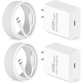USB C Fast Charger for Google Pixel 9/9 Pro/9 Pro XL/9 Pro Fold, 2-Pack 45W Super Fast Charger Type C Charging Block with 10FT Long USB C to C Cable in Saudi Arabia
