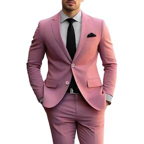 Men's Slim Fit Suit 2 Piece Set Black Wedding and Business Suits for Men Homecoming Formal Tuxedo Jacket and Pants in Kuwait