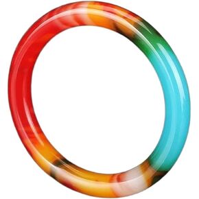 Natural Color Jade Bangle Bracelet Genuine Hand-Carved Fine Charm Jewellery Fashion Accessories Amulet for Men Women Lucky Gifts (Gem Color : 60-62mm) in Saudi Arabia