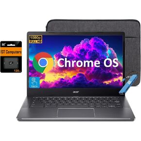 Acer Chromebook Plus 514 Touchscreen Laptop (14" FHD, Intel 8-Core i3-N305, 8GB RAM, 512GB SSD, 2TB Cloud Storage) Business, Enterprise, Students, 11-Hr Long Battery Life, IST HUB, Webcam, Chrome OS in Kuwait