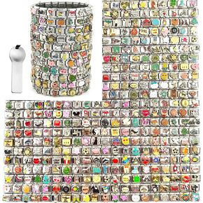 YOYONY 3D Italian charm Links Collection 120 PCS RANDOM DIY Italian Charm Bracelets,DIY Jewelry For Friends,Daughter,Mother,Soulmate,Home Made Gifts,Fully Assembled & Ready to Wear. in Saudi Arabia