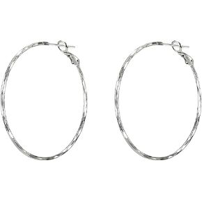 Hoop Earrings for Women, Hypoallergenic Stainless Steel Lightweight Thin Large Big Hoops Earrings Set for Women, Non Tarnish for Jewelry Gift 40MM in Kuwait