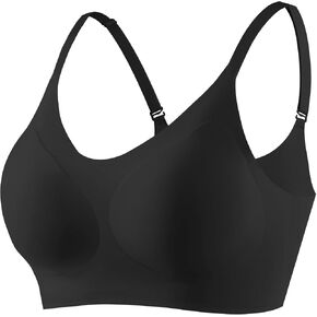 ComfortWomen's Seamless Full Coverage Wireless Bra High Support for Sports, Back Fat Smoothing, Plus Size No Underwire in Saudi Arabia