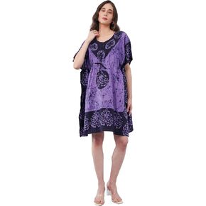 Divine threads 100% Short Cotton Caftan Batik Print Kaftan Maxi Dress in Saudi Arabia