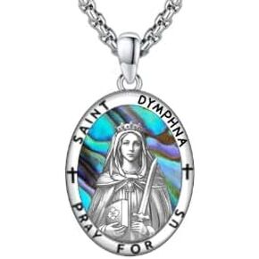 St Dymphna Necklace Saint Dymphna Pendant Religious Jewelry Gift for Women in Kuwait
