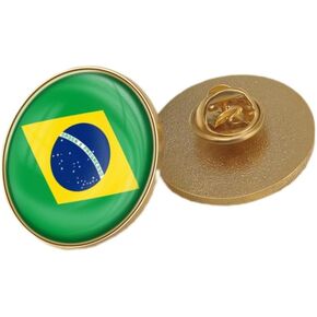 Brazil flag resin lapel pin brazilian badge brooch in Saudi Arabia