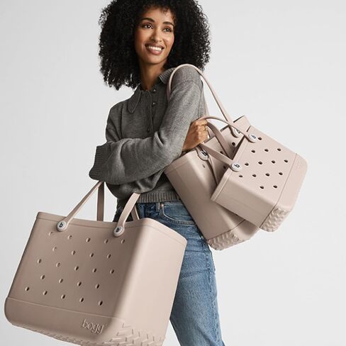 BOGG BAG Medium Tote (Carolina on My Mind) + Bevy (For Shore White) - 15in L x 5in W x 12.5in H - Beach, Pool, Boat, Sports - All Purpose EVA - Lightweight, Washable, Durable in Saudi Arabia