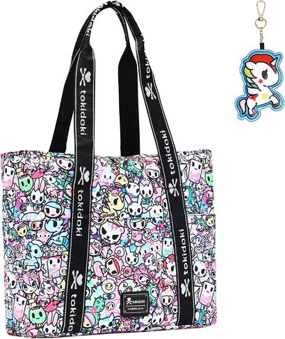 tokidoki Tote Bag for Women Large Shoulder Bag with Unicorno Keychain Cute Tote Handbag for College Work Travel in Saudi Arabia