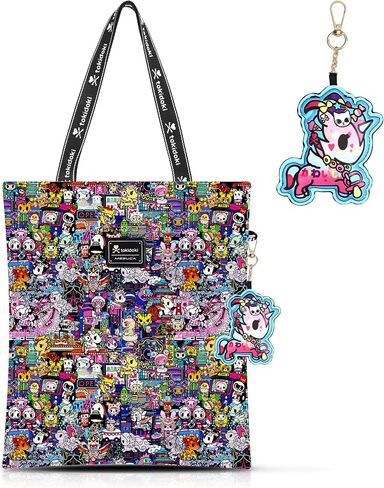 tokidoki Tote Bag for Women Large Shoulder Bag with Unicorno Keychain Cute Tote Handbag for College Work Travel in Saudi Arabia