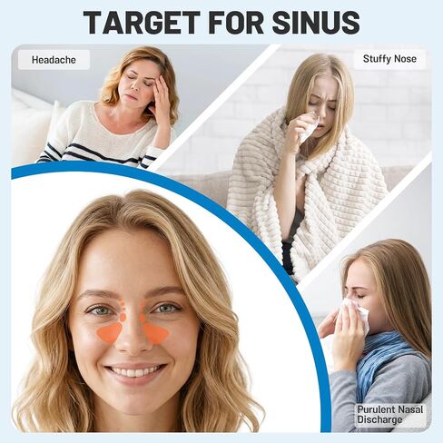 Cordless Heated Face Mask for Sinus Pressure, 2500mAh Rechargeable Face Heating Pad for Sinuses with 4 Heat Levels & 4 Time Settings, Adjustable Portable Electric Warm Compress Sinus Mask (Grey) in Saudi Arabia