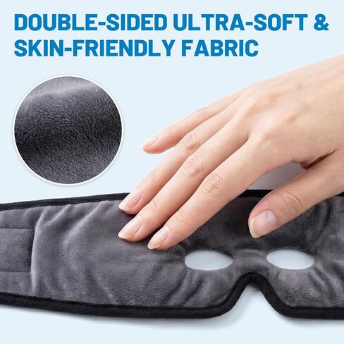 Cordless Heated Face Mask for Sinus Pressure, 2500mAh Rechargeable Face Heating Pad for Sinuses with 4 Heat Levels & 4 Time Settings, Adjustable Portable Electric Warm Compress Sinus Mask (Grey) in Saudi Arabia