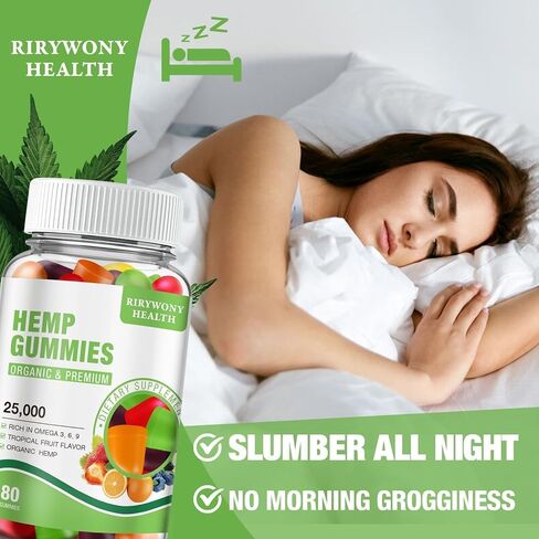 Hemp Gummies (2 Packs), High Potency Edible Gummies Extra Strength Mood Focus Calm Organic Hemp Oil Extract Vegan Bear Gummy - 240 Counts Candy in Saudi Arabia