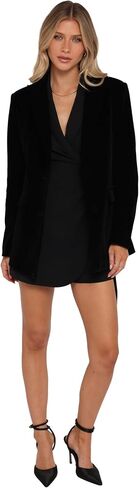 Clive Velvet Blazer - Black S in Kuwait