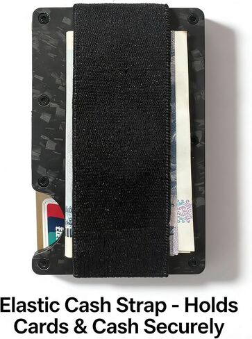 Slim Carbon Fiber Wallet for Men, Minimalist RFID Blocking Credit Card Holder with Removable AirTag Case, 2-in-1 Money Clip, Forged Carbon Marble Pattern Front Pocket Wallet in Saudi Arabia