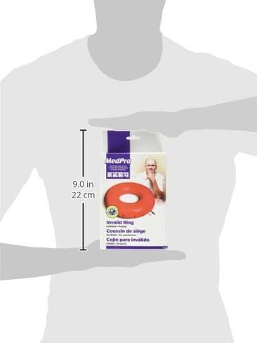 MedPro Inflatable Rubber Invalid Ring Cushion, 16 Inch, Open Ring Center the Helps Distribute Weight Evenly, Sit Comfortably for Extended Periods of Time in Kuwait