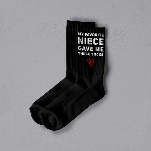 My Favorite Niece Gave Me These Socks, Funny Gifts from Niece, Gifts for Uncle, Aunt, Family, Novelty Socks, Favors for Birthday, Thanksgiving, Christmas, etc. (115) in Saudi Arabia