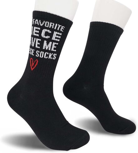 My Favorite Niece Gave Me These Socks, Funny Gifts from Niece, Gifts for Uncle, Aunt, Family, Novelty Socks, Favors for Birthday, Thanksgiving, Christmas, etc. (115) in Saudi Arabia