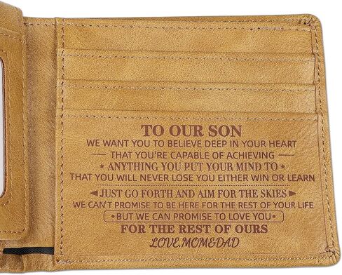 SYNGUCK Men's Leather Wallet – Bifold RFID Blocking, Minimalist Design – Wedding, Christmas,Birthday Gifts for Husband in Saudi Arabia